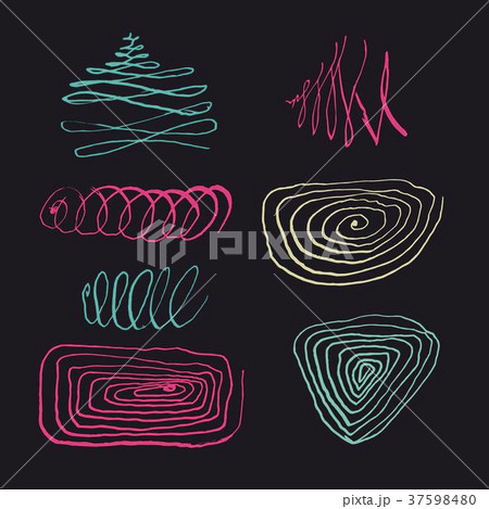 Grunge Ink pen Stroke set Grunge Ink pen Stroke set 37598480