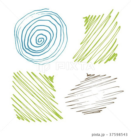 Grunge Ink pen Stroke set 37598543