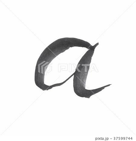 letter A written with black ink. letter A written with black ink. 37599744