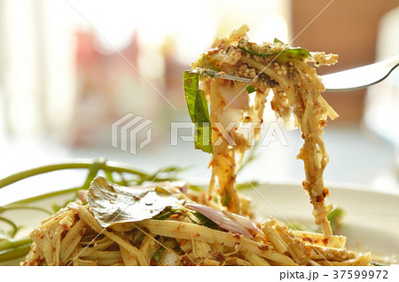 spicy shredded bamboo shoot salad Thai food spicy shredded bamboo shoot salad Thai food 37599972