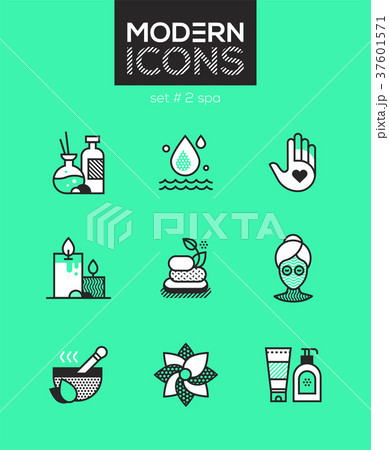 Beauty spa - set of line design style icons 37601571