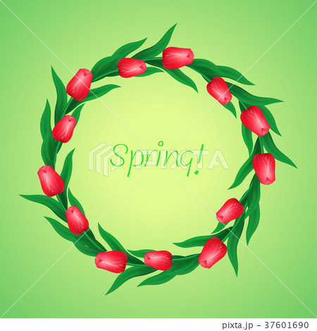 Wreath of tulips 37601690