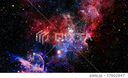 Nebula and galaxies in deep space. Elements of 37602647