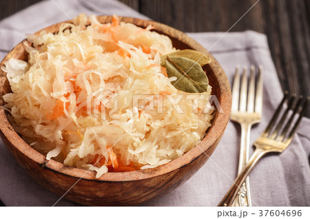 Sauercraut- cut, fermented cabbage, german style  37604696