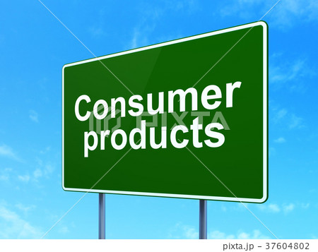 Finance concept: Consumer Products on road sign Finance concept: Consumer Products on road sign 37604802