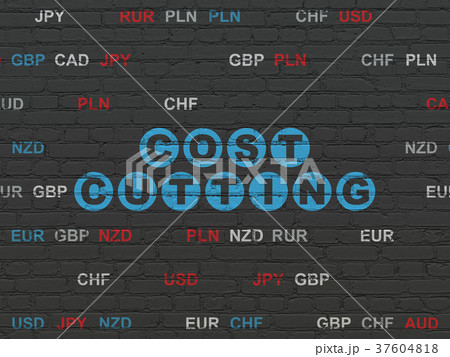 Finance concept: Cost Cutting on wall background 37604818