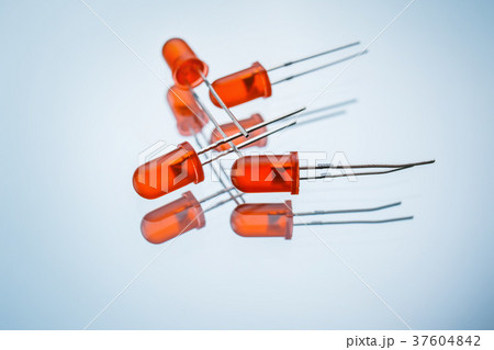 red light emitting diode electronic element 37604842