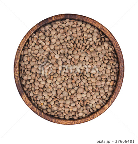 Lentils isolated on white background. Top view Lentils isolated on white background. Top view 37606481