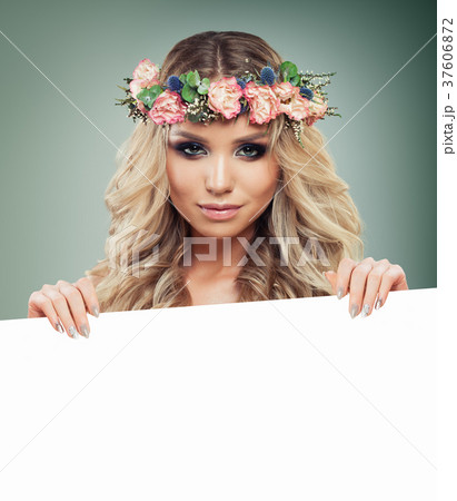 Perfect Blonde Woman Fashion Model 37606872