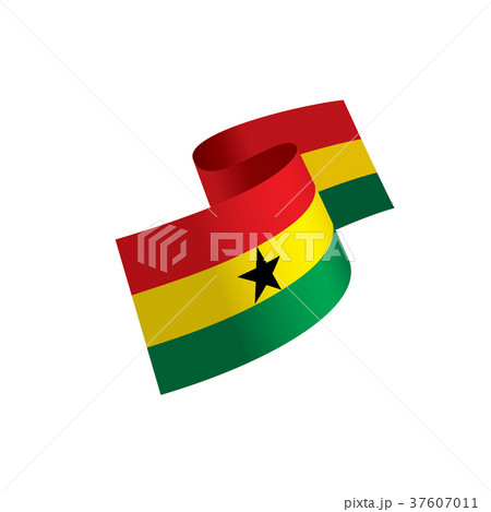 Ghana flag, vector illustration 37607011