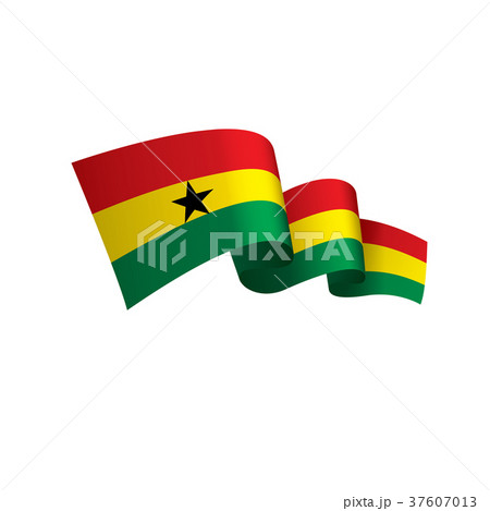 Ghana flag, vector illustration 37607013