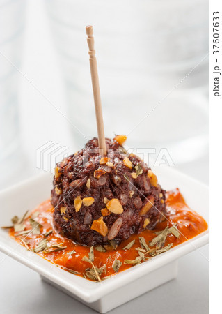 Black pudding appetizer Black pudding appetizer 37607633