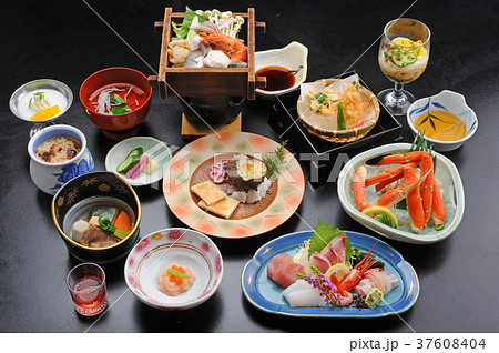 温泉宿の食事 和食の集合 温泉宿の食事 和食の集合 37608404
