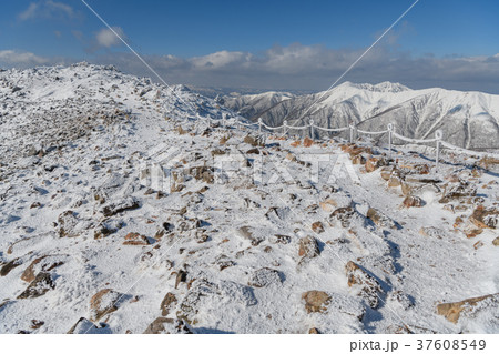 茶臼岳頂上付近の登山道 37608549