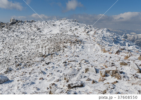 茶臼岳頂上付近の登山道 37608550