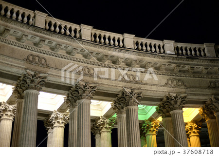 Kazan Cathedral in St. Petersburg by night. 37608718