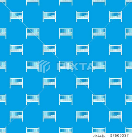 Baby bed pattern seamless blue 37609057