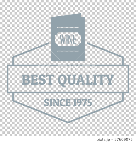 Wine menu logo, simple gray style Wine menu logo, simple gray style 37609075