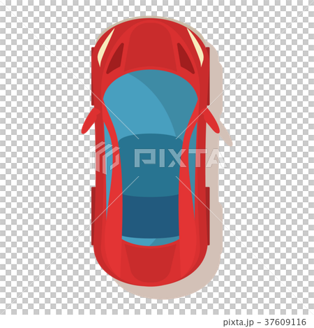 Red car icon, cartoon style 37609116