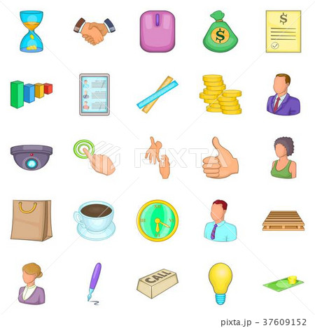 Approach icons set, cartoon style Approach icons set, cartoon style 37609152