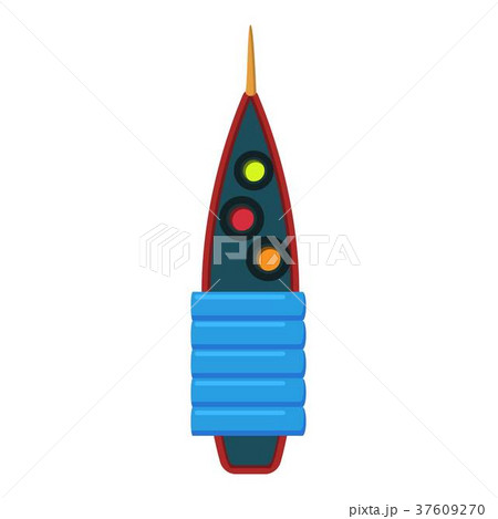 Signal boat icon, cartoon style 37609270