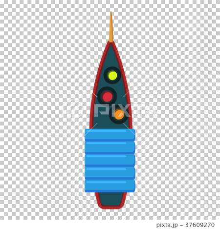 Signal boat icon, cartoon style 37609270
