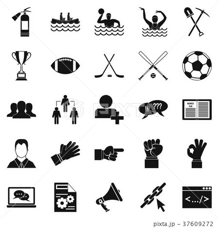 Business offer icons set, simple style 37609272