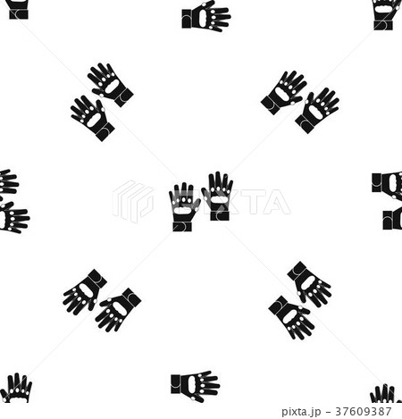 Pair of paintball gloves pattern seamless black 37609387