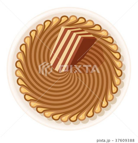 Zebra cake icon, cartoon style 37609388