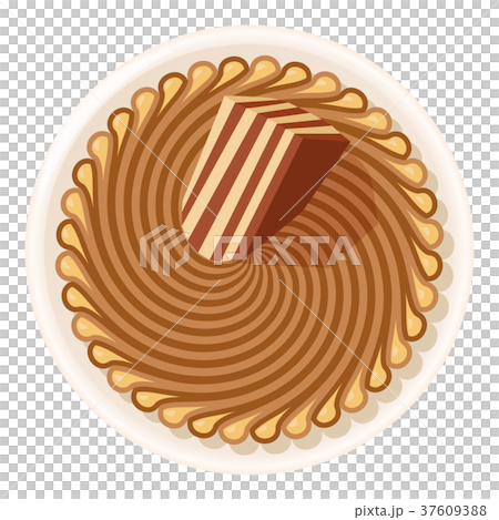 Zebra cake icon, cartoon style 37609388