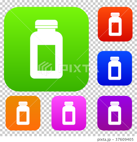 Medicine jar set color collection 37609405