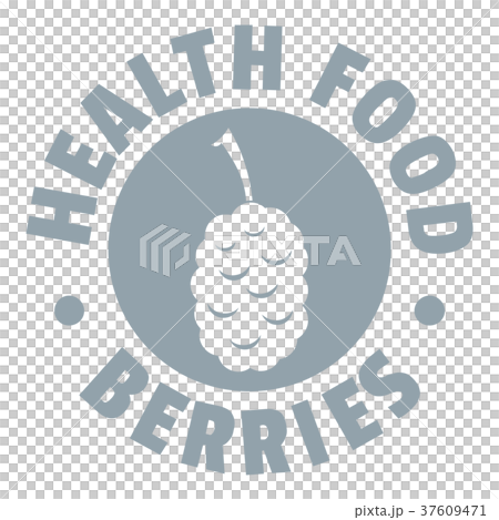 Health berries logo, simple gray style 37609471