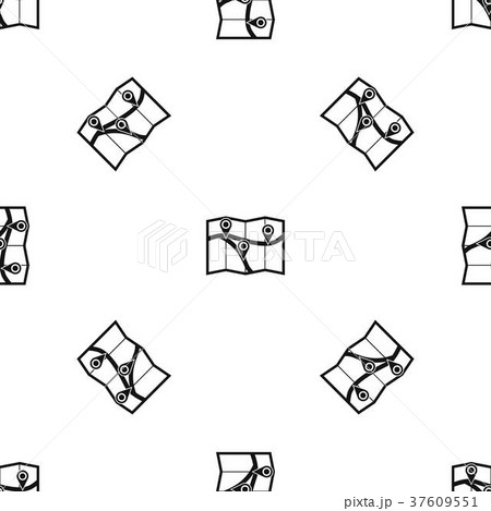 Map with pin pointers pattern seamless black Map with pin pointers pattern seamless black 37609551