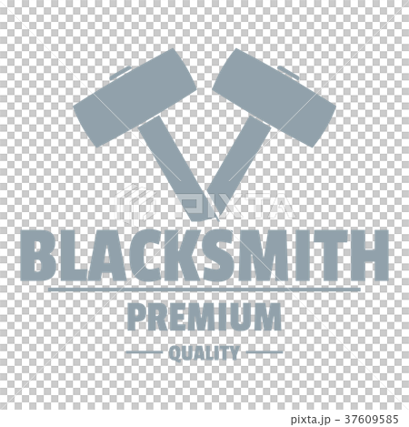 Premium blacksmith logo, simple gray style 37609585