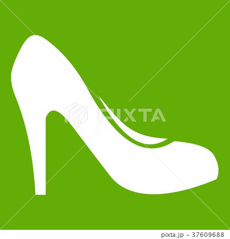 Women shoe with heels icon green Women shoe with heels icon green 37609688