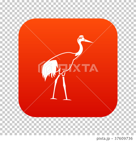 Stork icon digital red 37609736