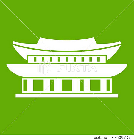 Gyeongbokgung palace, Seoul icon green 37609737