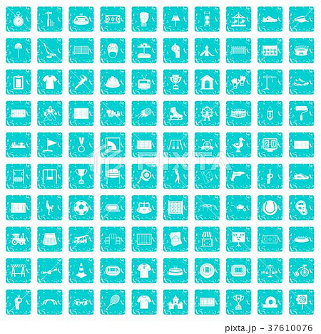 100 playground icons set grunge blue 100 playground icons set grunge blue 37610076