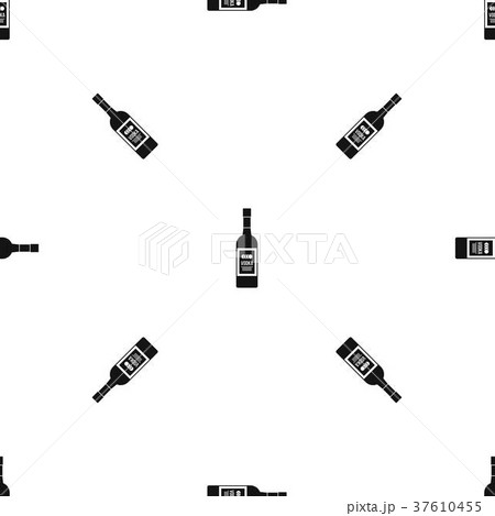 Bottle of vodka pattern seamless black 37610455