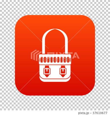 Shoulder bag icon digital red Shoulder bag icon digital red 37610677