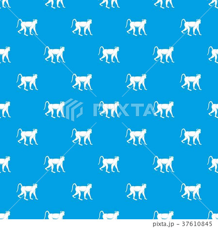 Monkey pattern seamless blue 37610845