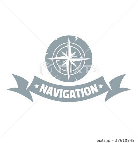 Navigation logo, simple gray style 37610848