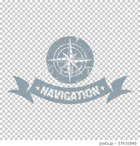 Navigation logo, simple gray style 37610848