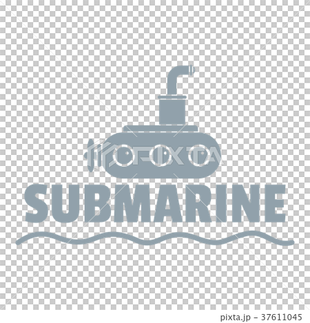 Submarine logo, simple gray style Submarine logo, simple gray style 37611045