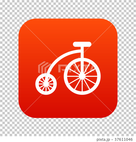 Children bicycle icon digital red 37611046