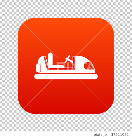 Toy car icon digital red Toy car icon digital red 37611051