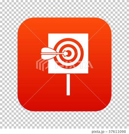 Arrow in the center of target icon digital red Arrow in the center of target icon digital red 37611098