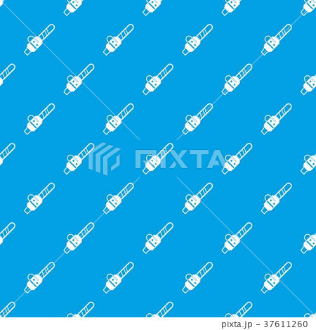 Gasoline powered chainsaw pattern seamless blue 37611260