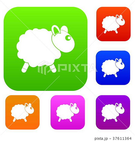 Sheep set color collection 37611364