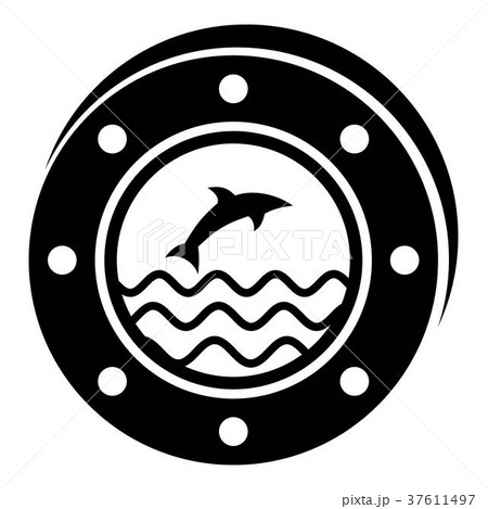 Porthole icon, simple style 37611497